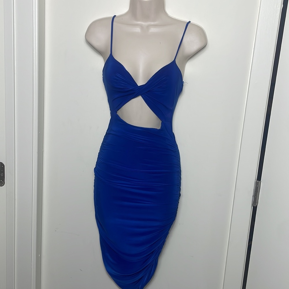 21 saints cobalt bodycon dress NWT